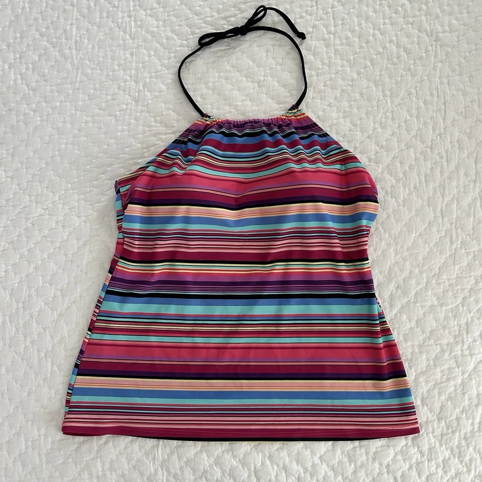 Camiseta tankini halter Croft and Barrow para mujer talla 16 Foto 4 de 4