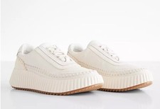 New Dolce Vita Dolen Platform sneakers white Whipstitch 8.5 Leather