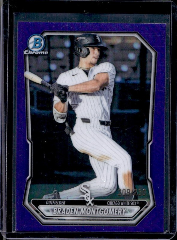 2026 Bowman Braden Montgomery Chrome Prospects Purple Refractor #/250 White Sox