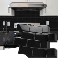 Peel and Stick Backsplash, 10-Pack Thickened Stick on Subway Tiles, Faux Ceramic