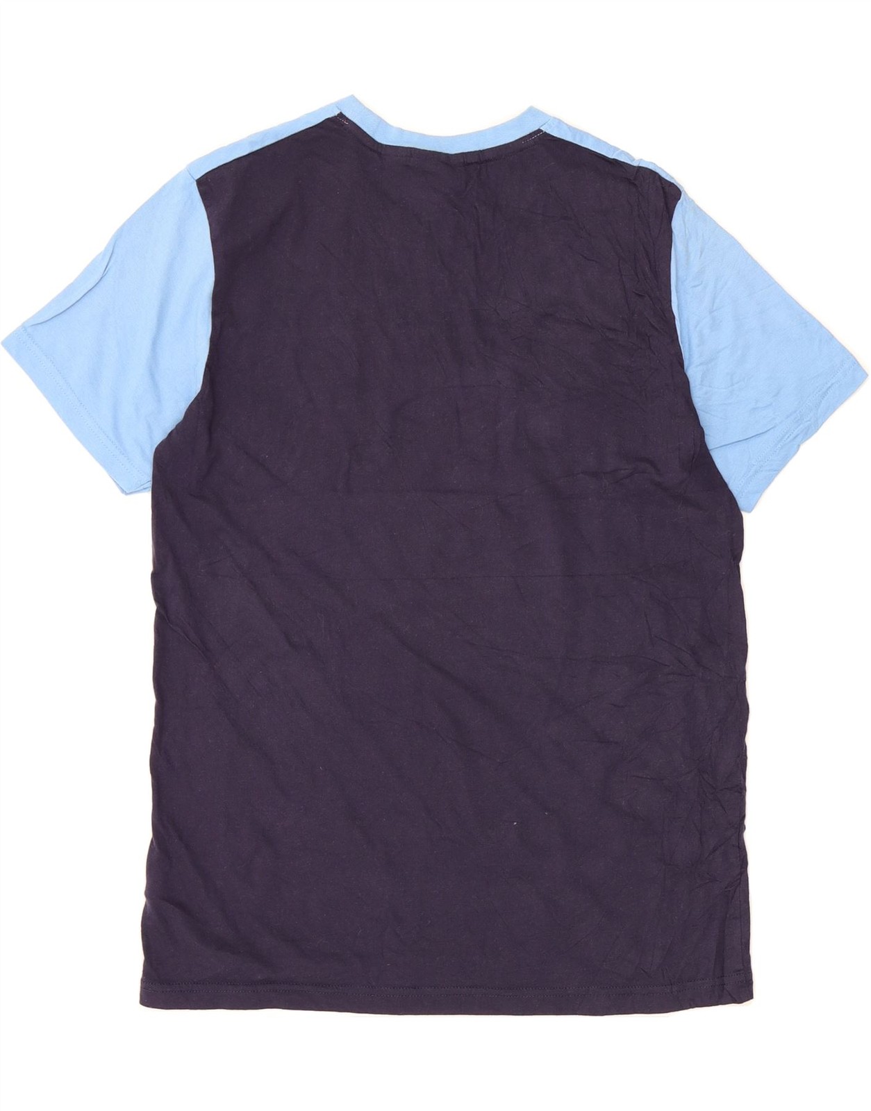 T shirt uomo FILA grafica top media blu navy colorblock cotone CX26