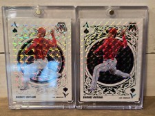 2022 Panini Mosaic 2x CARD LOT of SHOHEI OHTANI ACES Prizm + Green Prizm