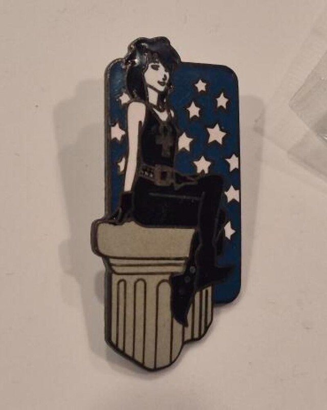 DEATH of SANDMAN, Enamel PIN, Gaiman character, Badge, 1.75 X .85", Vertigo 1996