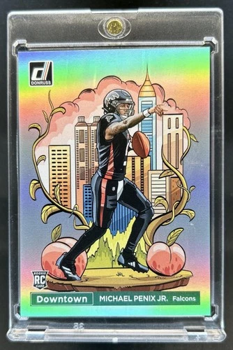 2024 Panini Donruss Michael Penix Jr. Downtown! SSP RC Rookie #14 Falcons