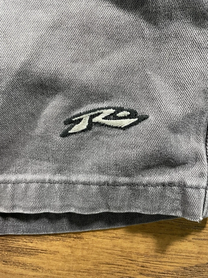 Pantalones Cortos de Skate Vintage Años 90 Oxidados 33 Gris Ancho Sueltos Y2K Foto 2 de 4