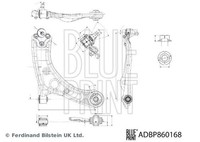 Lenker RadaufhÄNgung Vorne Rechts Blue Print ADBP860168 FÜR Hyundai KIA