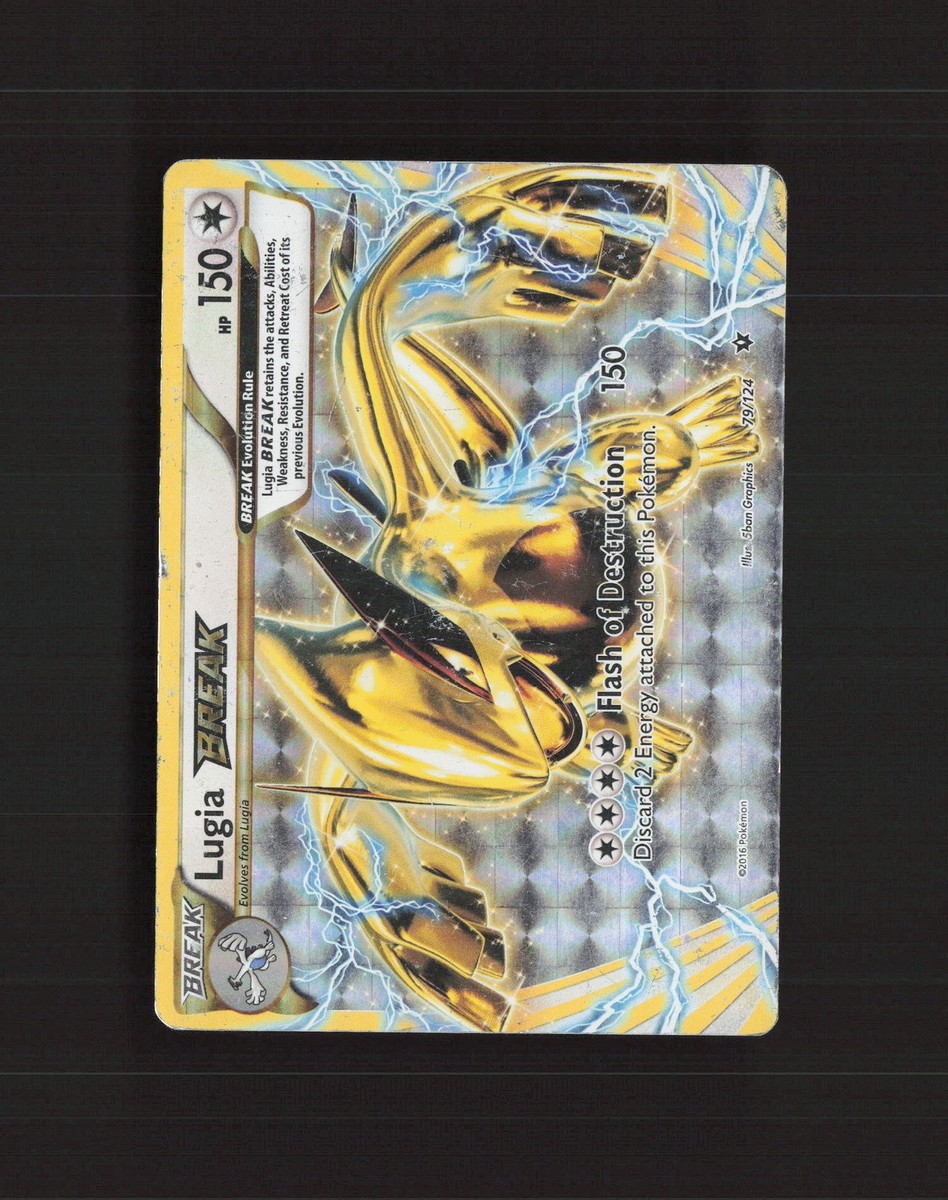 lugia break pokemon card Lugia BREAK 79/124 Fates Collide Full Art Ultra Rare Holo Pokemon Card DMG