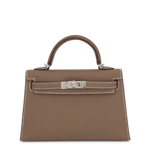 HERMES Mini Kelly 2 Epsom Etoupe