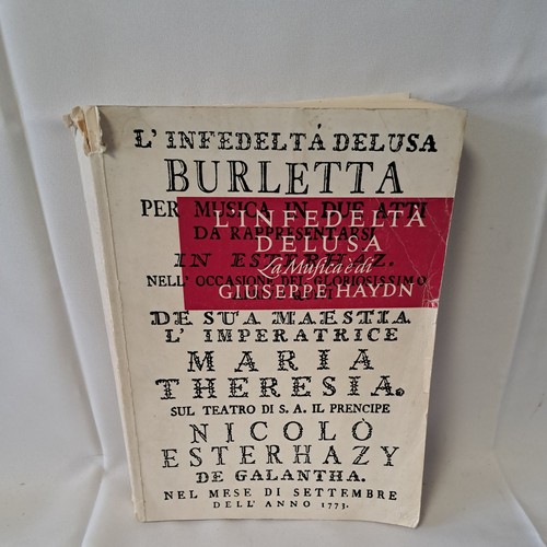 Full Score of L'infedelta delusa - a comedic opera by Joseph Haydn