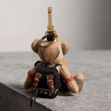Burberry Thomas Bear With Backpack Cashmere Keychain Holiday Christmas Gift