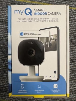 MyQ Smart Indoor Camer Smart Detection Night Vision 1080p White MYQ-C13AXXW