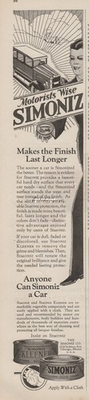 #ad 1928 Simoniz Co Chicago IL Kleener Makes the Finish Last Longer auto car care ad $10.99