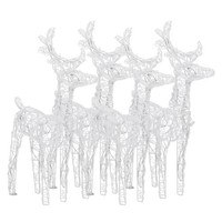 Led-Rentiere 4 Stk. Warmweiß 160 Leds Acryl