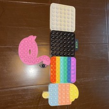 Set of 5 Assorted Shape Pop-It Tactile Sensory Toys for Ages 4-11 Years