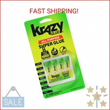 Krazy Glue All Purpose Super Glue Gel with Precision Tip, 0.5g/4 Tubes, Fast Dry