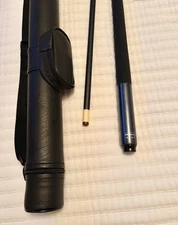 Halex 4 Star Graphite Pool Cue (2pc) |   20oz w/ Case | Black/Gray