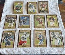 2007 Bowman Gold & Topps DDP Rookie Football Card Lot - 11 Card Lot Thick Card