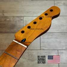 Roasted Maple Tele Neck Satin Fits Telecaster Fits Warmoth & Fender Body TM02A