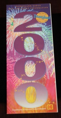 Disneyland 2000 New Year's Eve Millennium Main Gate Brochure + Map Walt Disney