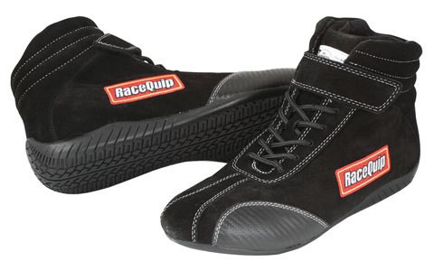 RaceQuip 30500125 Euro Carbon Ankletop SFI 3.3/5 Auto Racing Shoe Black - 12.5 - Foto 1 di 1