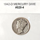 1942-D Mercury US Dime- 10c FV 90% Silver Circulated Collectible Free Shipping