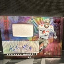 Panini 2022 Illusions Red Immortalized Jersey Auto Keyshawn Johnson IJA-26 13/25