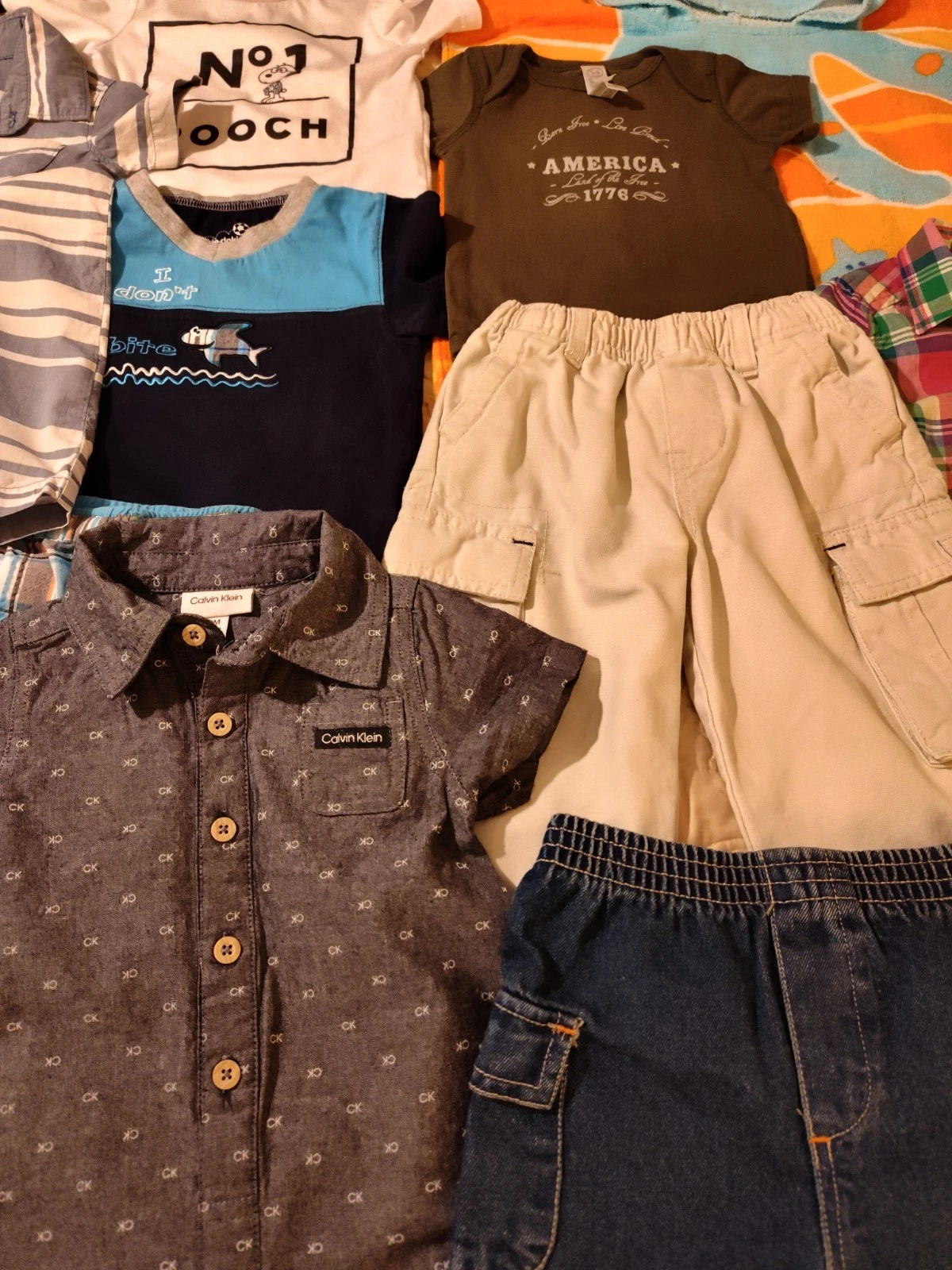 Lot of 13 Baby Boy Children's Clothes ~Sizes 9mos - 18mos Spring Summer
