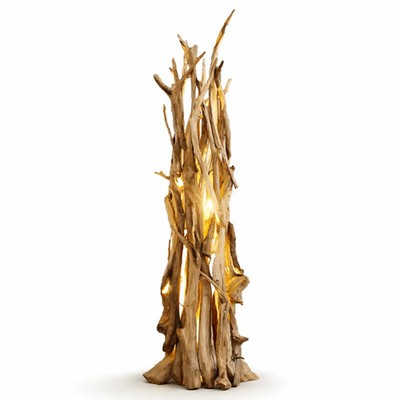 Design Teak Wurzelholz Stehlampe ACE