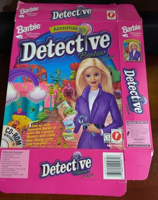 BOX ONLY Detective Barbie PC CD-ROM Big Box Empty No Game