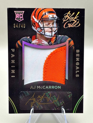 ‼️2014 Panini Black Gold A. J. McCarron Auto RC Patch #34/49 Cincinnati Bengals