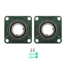 2pcs UCF210-32 Pillow Block Bearing 2" Bore 4-Bolt Self Alignment Solid Base
