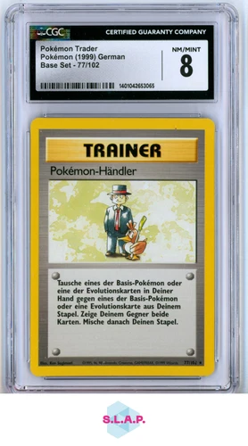 POKÉMON TRADER POKÉMON 77/102 1999 BASE SET - GERMAN CGC 8