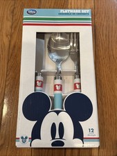 Disney Mickey Mouse Flatware 12 pc Summer Fun Flatware Set NEW In Box