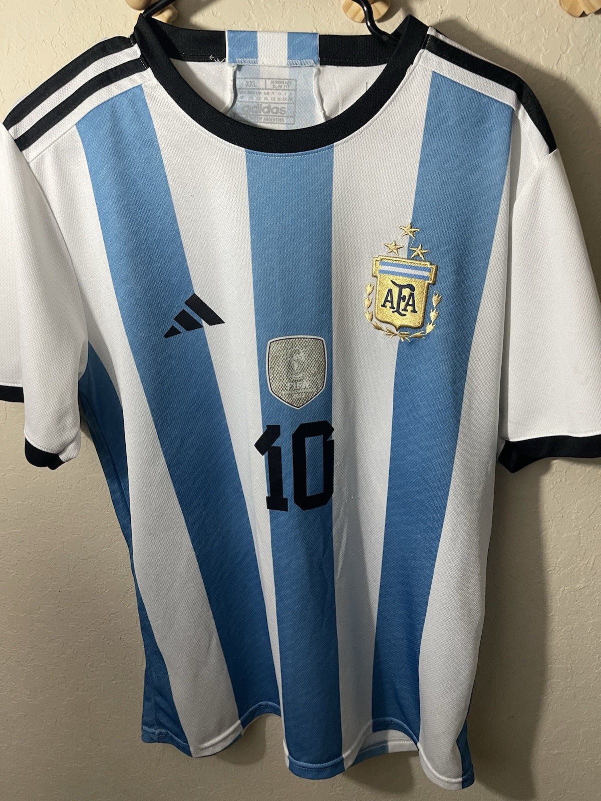 Lionel Messi Argentina Jersey Size Men’s XXL See Description Adidas RUNS SMALL