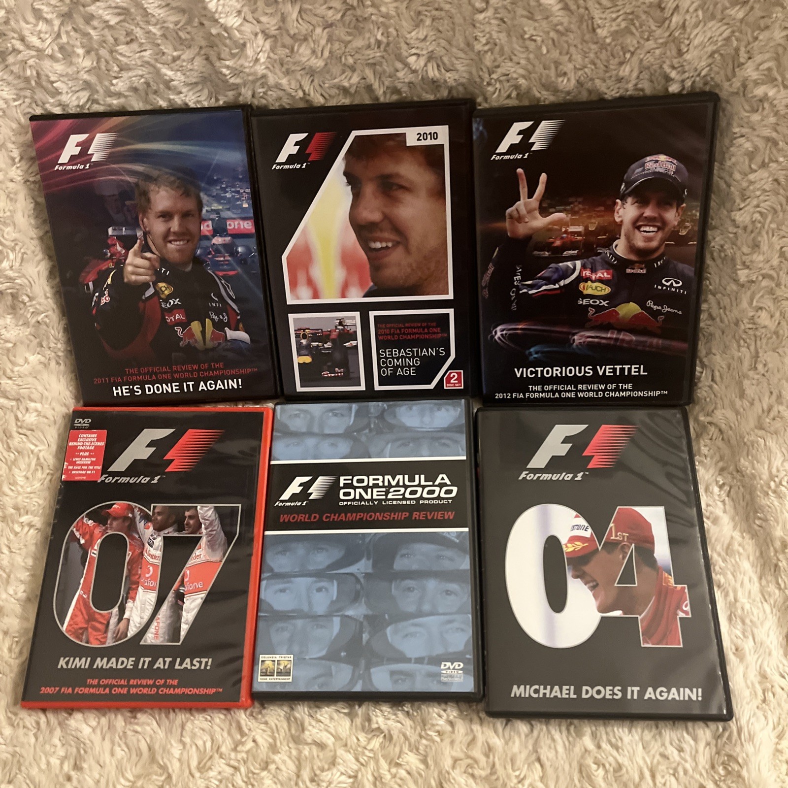Formula 1 World Championship Dvd Bundle F1 Vettel Schumacher  Kimi Sebastian ￼