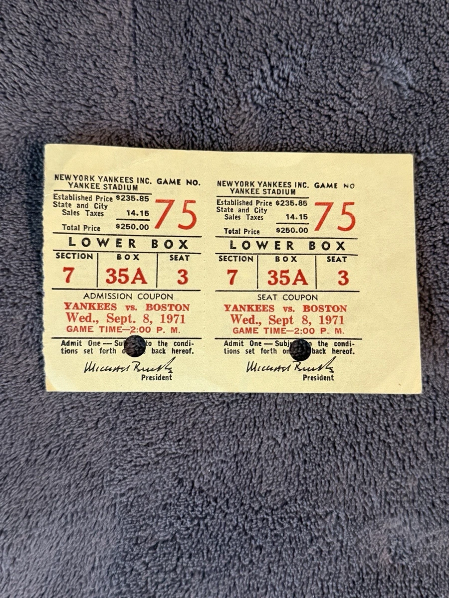 25+ Baseball 1971 Vintage Sports Ticket Stubs for sale | Updated