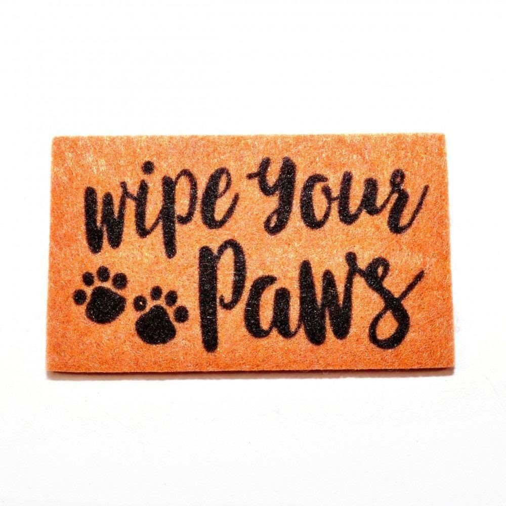Dolls House ""Wipe Your Paws"" Door Mat Miniature Hall Step Accessory 1:12 Scale