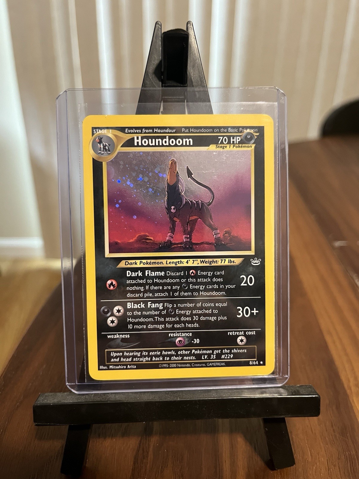 Pokemon Neo Revelation TCG Houndoom Holo Rare Card #8/64 NM Condition