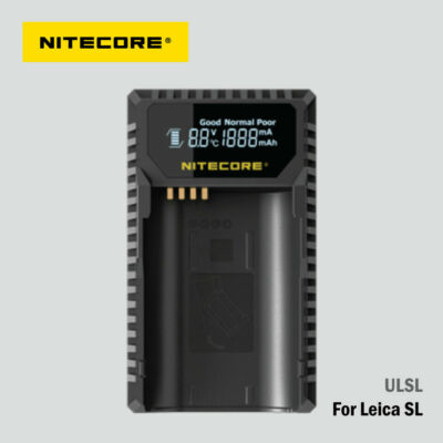 Nitecore ULSL Digital USB Battery Charger For Leica SL Series BP-SCL4 Batteries
