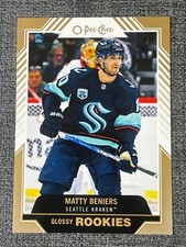 Matty Beniers 2022-23 UD Series 1 Hockey O-Pee-Chee Glossy Rookies R-9 Kraken