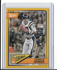 2018 CLASSICS #114 CHARLIE JOINER 27/99 GOLD LEGENDS TIMELESS TRIBUTES,CHARGERS