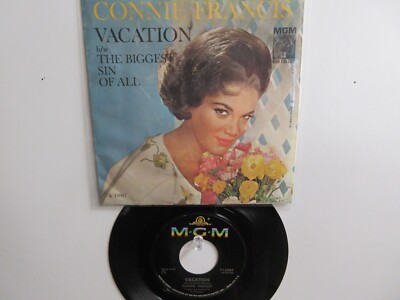 洋楽 Connie Francis Vacation Best Hits LP 💥 ' CONNIE FRANCIS ' HIT 45 + PICTURE SLEEVE [VACATION ] 1962
