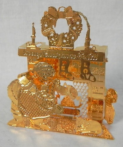 Danbury Mint "Santa's Visit" Ornament from 1997 Gold Christmas Collection, Exc. - Picture 5 of 8