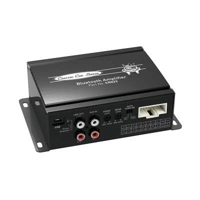 Classic Car Stereo Hide Away Bluetooth Amplifier 4x25w Aux In & Line Out for Sub