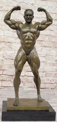 Bronze Original Kunst Deko Groß Muscle Mann Figur Deko Skulptur Statue Lrg