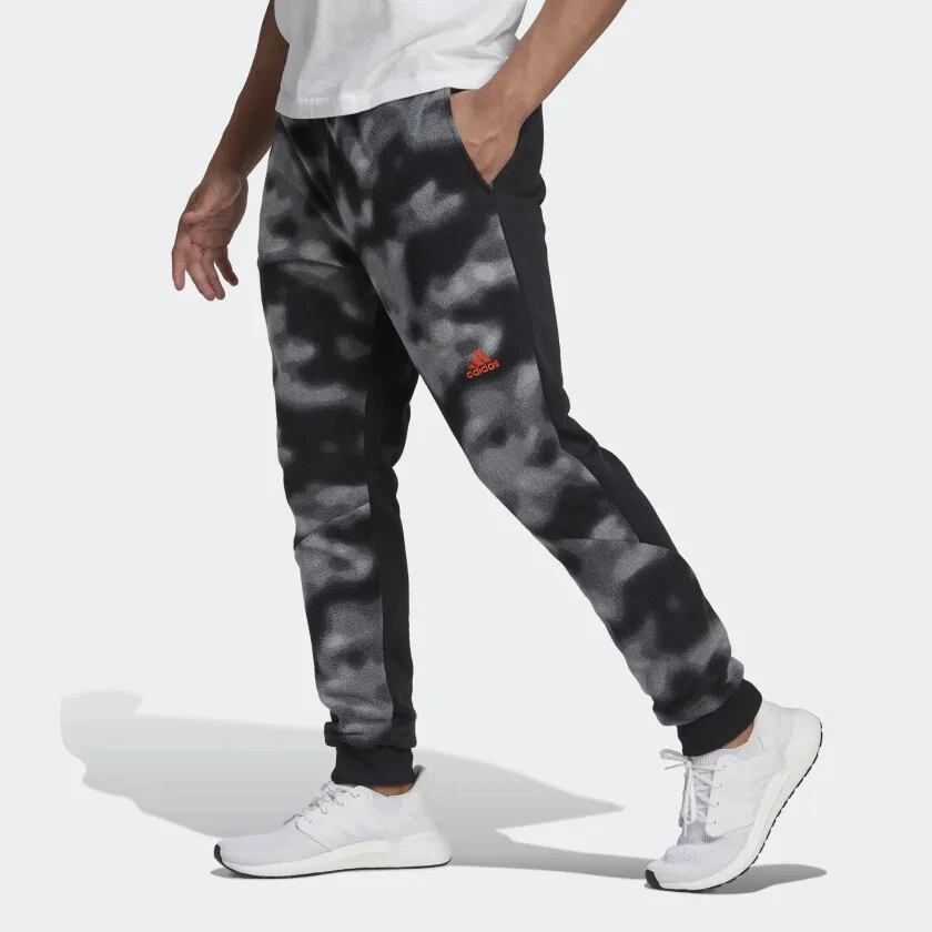 adidas Men's Sportswear Polar Fleece Nature Print Pants HC5879