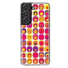 Mundaze Case for Samsung Galaxy S22 Retro Colorful Liquid Grid