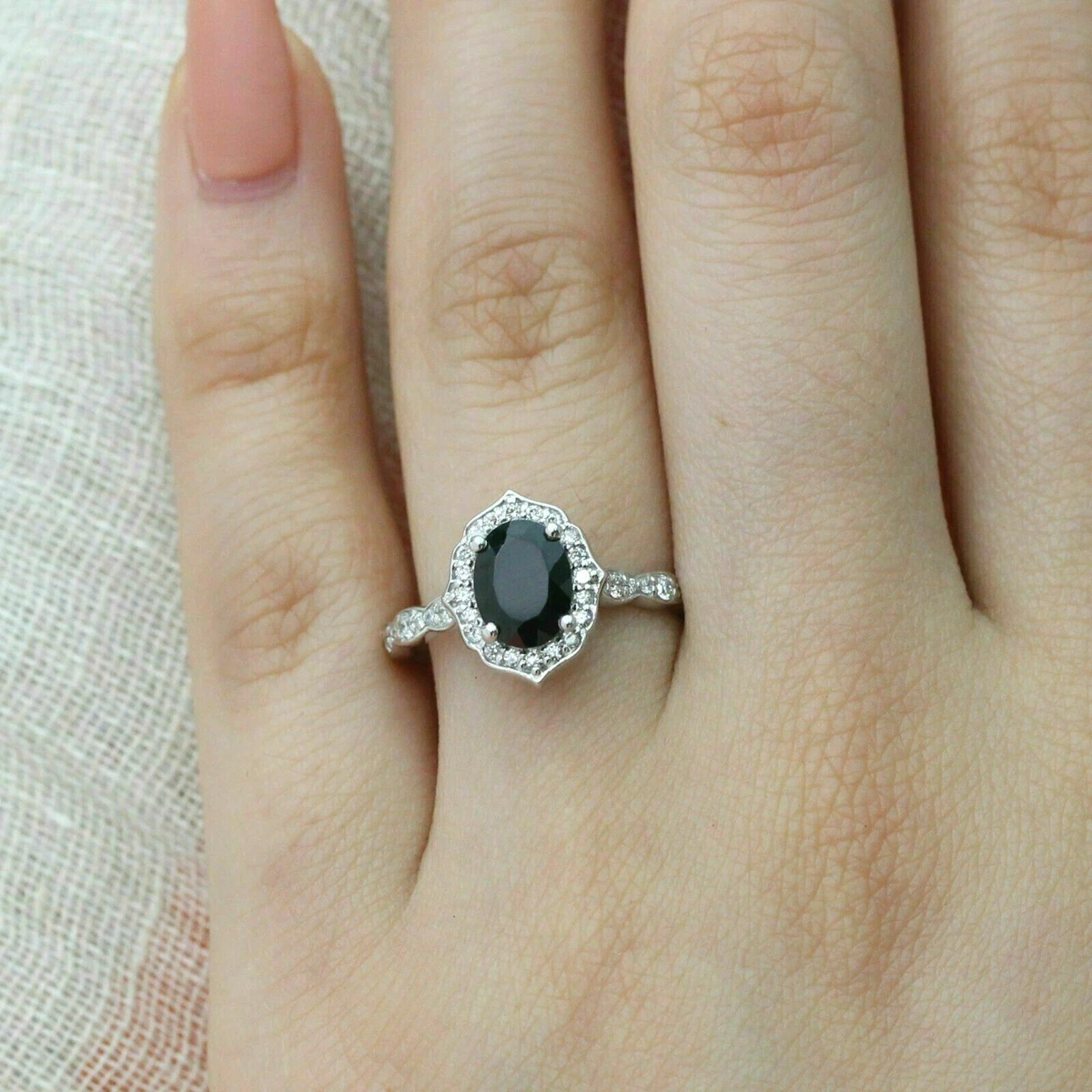 Ebay black diamond ring deals
