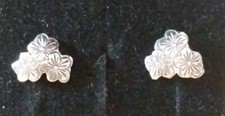 Stud Earrings 925 Sterling Silver Flower Bouquet Design