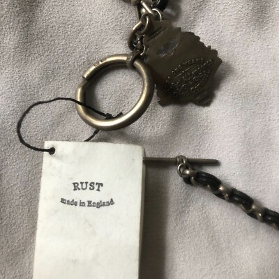 Very Cool RUST MADE IN ENGLAND leather sterling silver wallet
